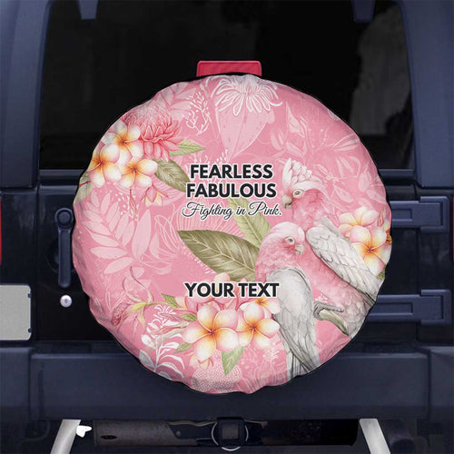 Personalised Galah Cockatoo Fighting in Pink Spare Tire Cover Australian Breast Cancer Spirit - Aussie Hoodie