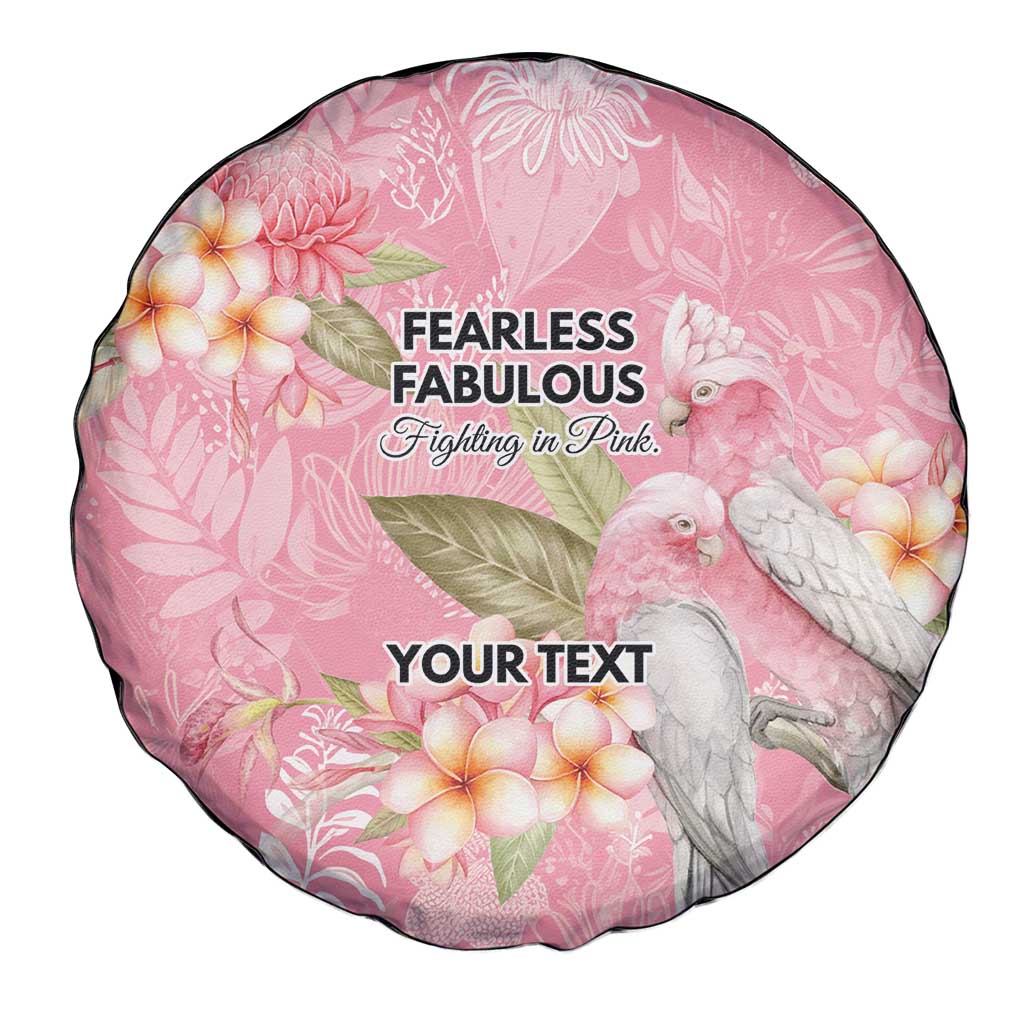 Personalised Galah Cockatoo Fighting in Pink Spare Tire Cover Australian Breast Cancer Spirit - Aussie Hoodie