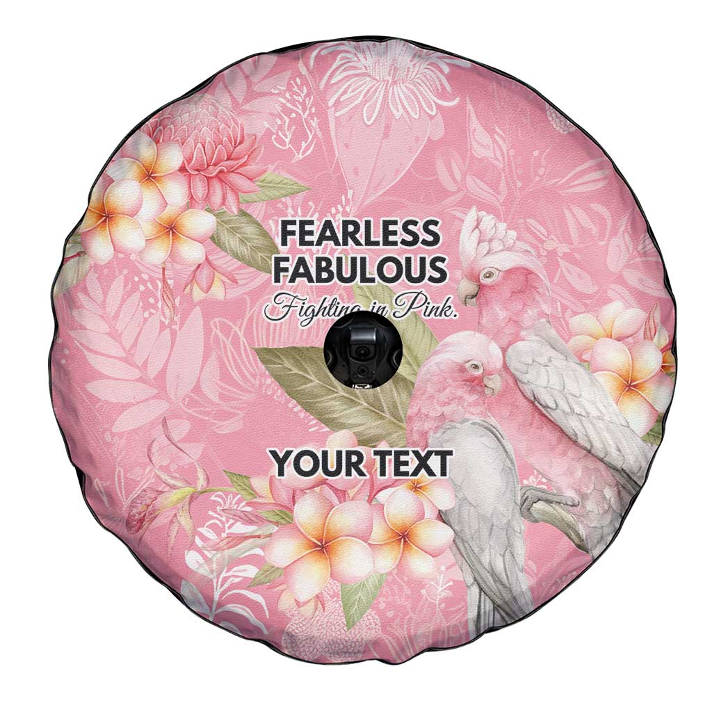 Personalised Galah Cockatoo Fighting in Pink Spare Tire Cover Australian Breast Cancer Spirit - Aussie Hoodie