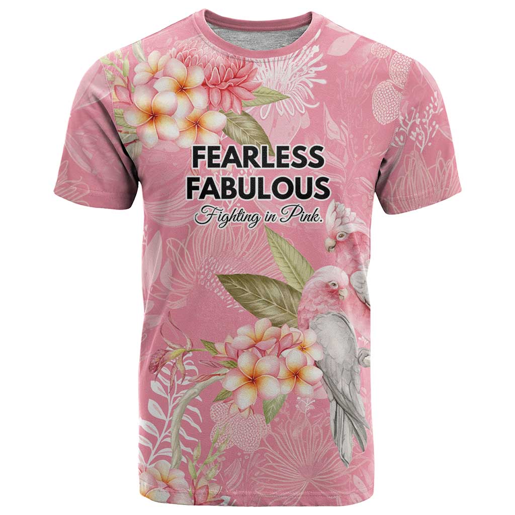 Personalised Galah Cockatoo Fighting in Pink T Shirt Australian Breast Cancer Spirit - Aussie Hoodie