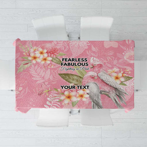 Personalised Galah Cockatoo Fighting in Pink Tablecloth Australian Breast Cancer Spirit - Aussie Hoodie