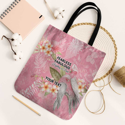 Personalised Galah Cockatoo Fighting in Pink Tote Bag Australian Breast Cancer Spirit - Aussie Hoodie