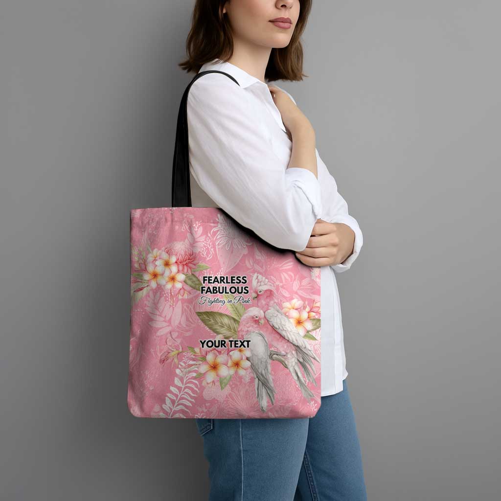 Personalised Galah Cockatoo Fighting in Pink Tote Bag Australian Breast Cancer Spirit - Aussie Hoodie