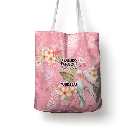Personalised Galah Cockatoo Fighting in Pink Tote Bag Australian Breast Cancer Spirit - Aussie Hoodie