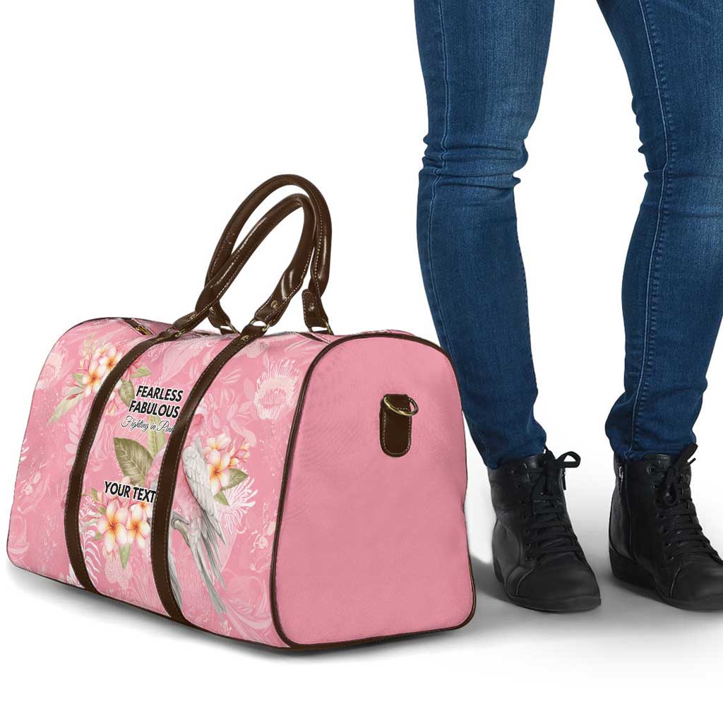Personalised Galah Cockatoo Fighting in Pink Travel Bag Australian Breast Cancer Spirit - Aussie Hoodie