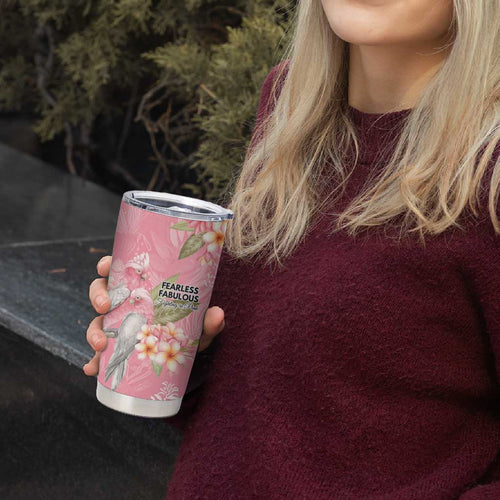 Personalised Galah Cockatoo Fighting in Pink Tumbler Cup Australian Breast Cancer Spirit - Aussie Hoodie