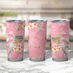 Personalised Galah Cockatoo Fighting in Pink Tumbler Cup Australian Breast Cancer Spirit - Aussie Hoodie