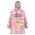 Personalised Galah Cockatoo Fighting in Pink Wearable Blanket Hoodie Australian Breast Cancer Spirit - Aussie Hoodie