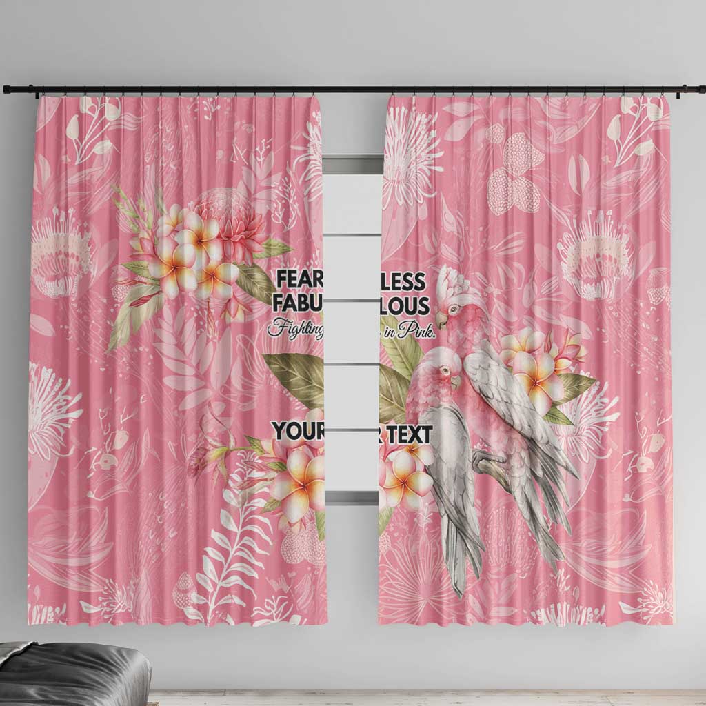 Personalised Galah Cockatoo Fighting in Pink Window Curtain Australian Breast Cancer Spirit - Aussie Hoodie