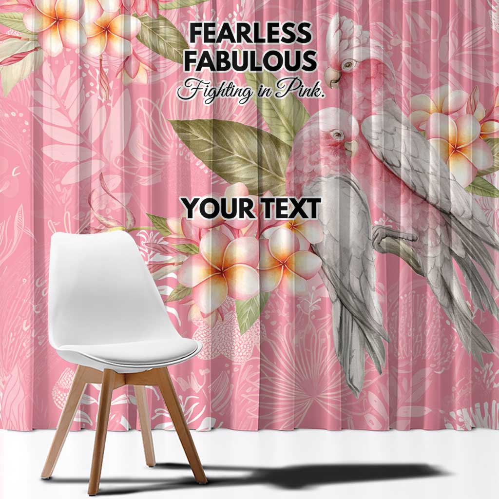 Personalised Galah Cockatoo Fighting in Pink Window Curtain Australian Breast Cancer Spirit - Aussie Hoodie