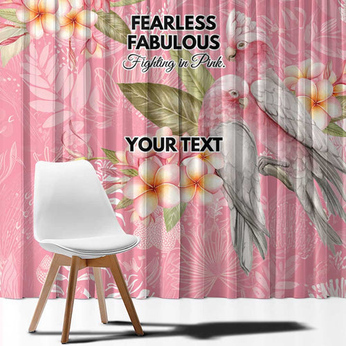 Personalised Galah Cockatoo Fighting in Pink Window Curtain Australian Breast Cancer Spirit - Aussie Hoodie
