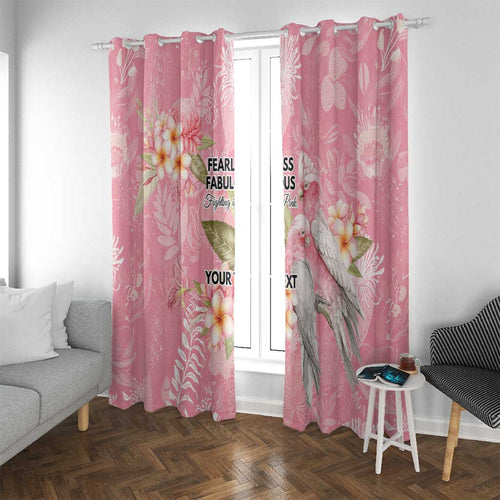 Personalised Galah Cockatoo Fighting in Pink Window Curtain Australian Breast Cancer Spirit - Aussie Hoodie