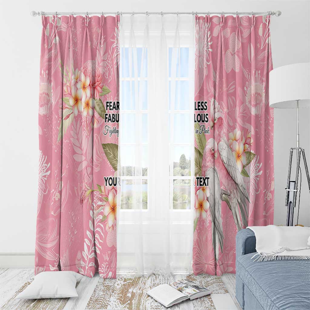 Personalised Galah Cockatoo Fighting in Pink Window Curtain Australian Breast Cancer Spirit - Aussie Hoodie