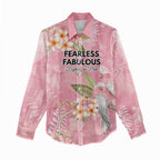 Personalised Galah Cockatoo Fighting in Pink Women Casual Shirt Australian Breast Cancer Spirit - Aussie Hoodie