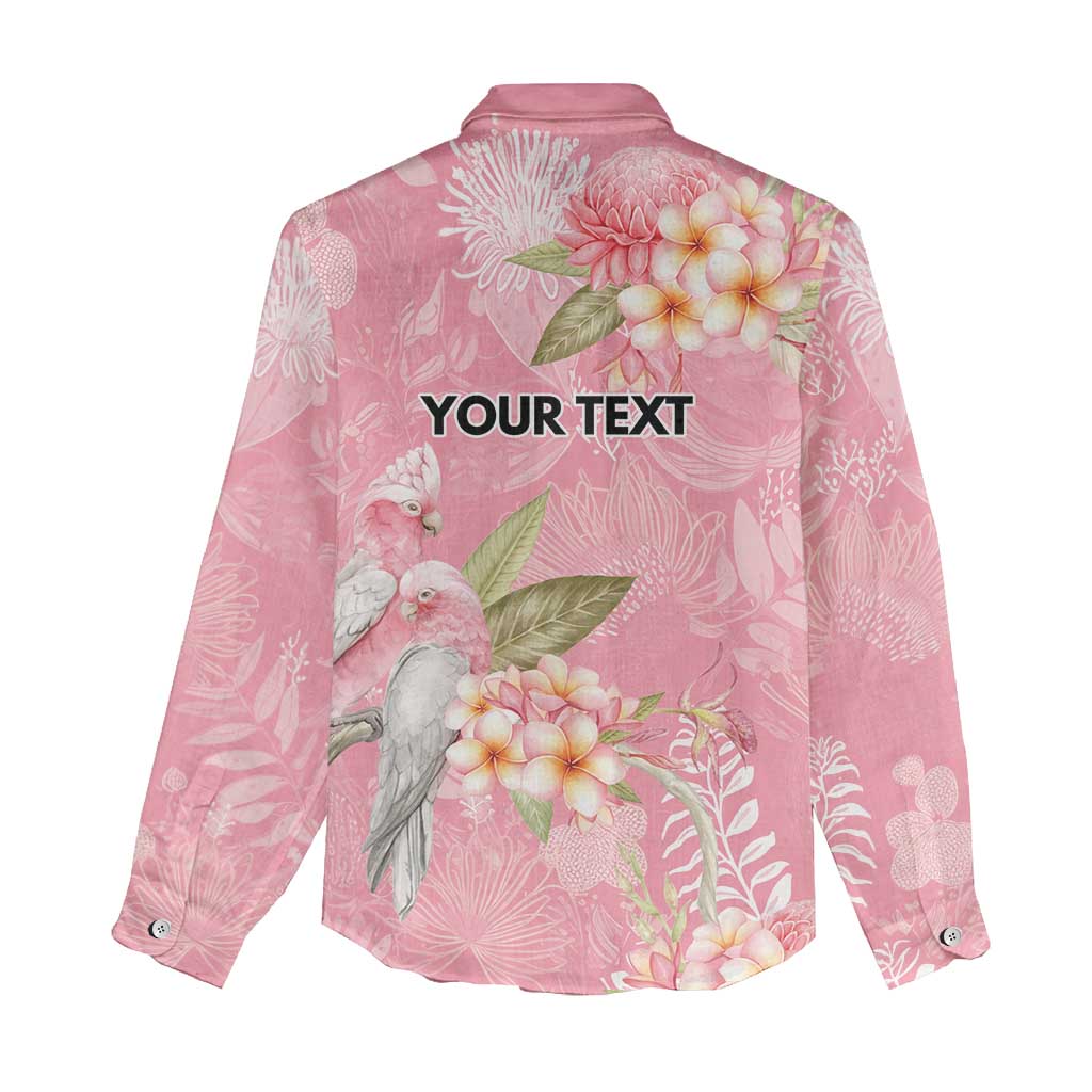 Personalised Galah Cockatoo Fighting in Pink Women Casual Shirt Australian Breast Cancer Spirit - Aussie Hoodie
