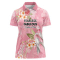 Personalised Galah Cockatoo Fighting in Pink Women Polo Shirt Australian Breast Cancer Spirit - Aussie Hoodie
