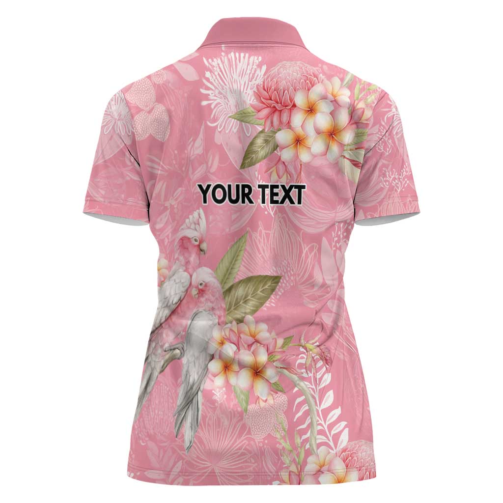 Personalised Galah Cockatoo Fighting in Pink Women Polo Shirt Australian Breast Cancer Spirit - Aussie Hoodie