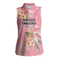 Personalised Galah Cockatoo Fighting in Pink Women Sleeveless Polo Shirt Australian Breast Cancer Spirit - Aussie Hoodie