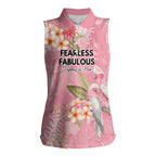 Personalised Galah Cockatoo Fighting in Pink Women Sleeveless Polo Shirt Australian Breast Cancer Spirit - Aussie Hoodie