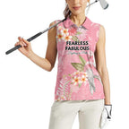 Personalised Galah Cockatoo Fighting in Pink Women Sleeveless Polo Shirt Australian Breast Cancer Spirit - Aussie Hoodie