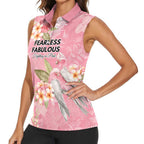 Personalised Galah Cockatoo Fighting in Pink Women Sleeveless Polo Shirt Australian Breast Cancer Spirit - Aussie Hoodie