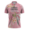 Personalised Galah Cockatoo Fighting in Pink Zipper Polo Shirt Australian Breast Cancer Spirit - Aussie Hoodie