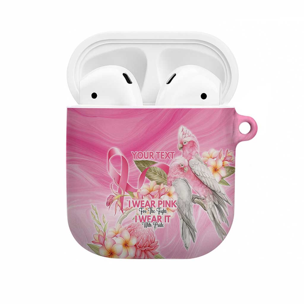 Personalised I Wear Pink For The Fight AirPods Case Australian Breast Cancer Spirit - Aussie Hoodie