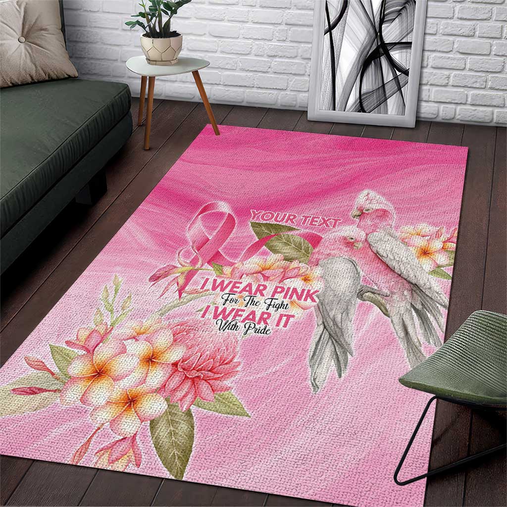 Personalised I Wear Pink For The Fight Area Rug Australian Breast Cancer Spirit - Aussie Hoodie