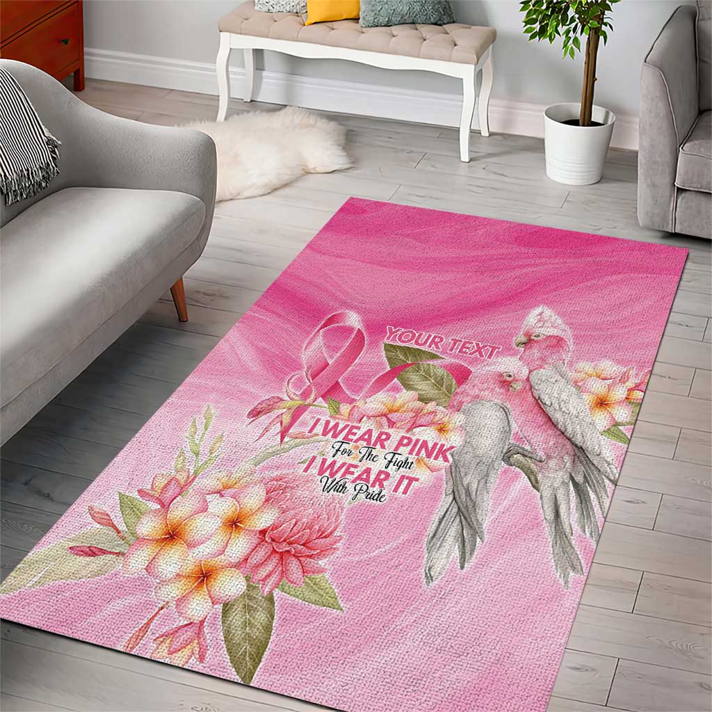 Personalised I Wear Pink For The Fight Area Rug Australian Breast Cancer Spirit - Aussie Hoodie