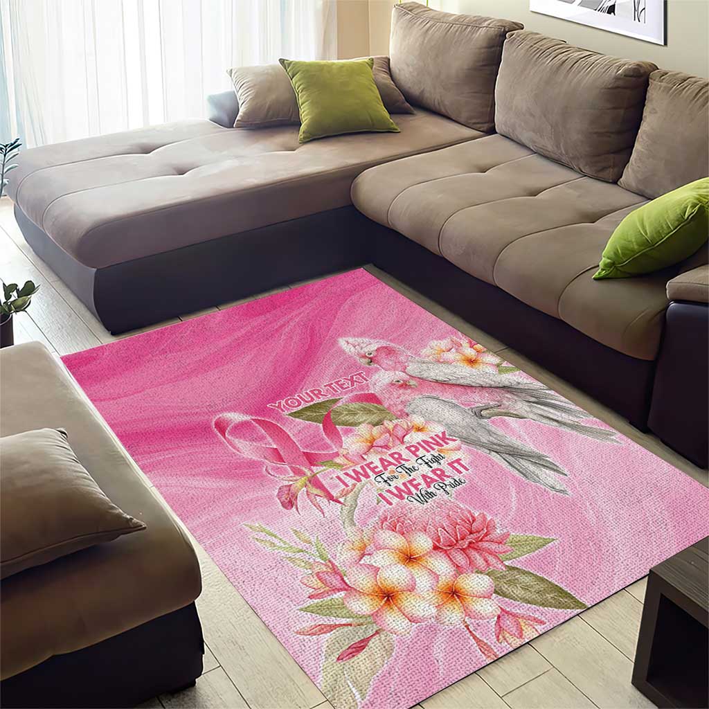 Personalised I Wear Pink For The Fight Area Rug Australian Breast Cancer Spirit - Aussie Hoodie