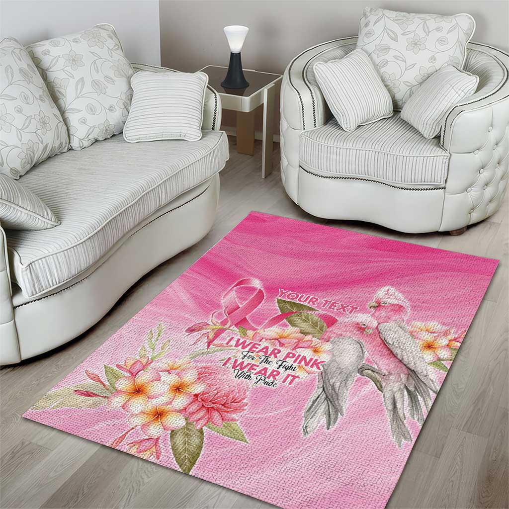 Personalised I Wear Pink For The Fight Area Rug Australian Breast Cancer Spirit - Aussie Hoodie