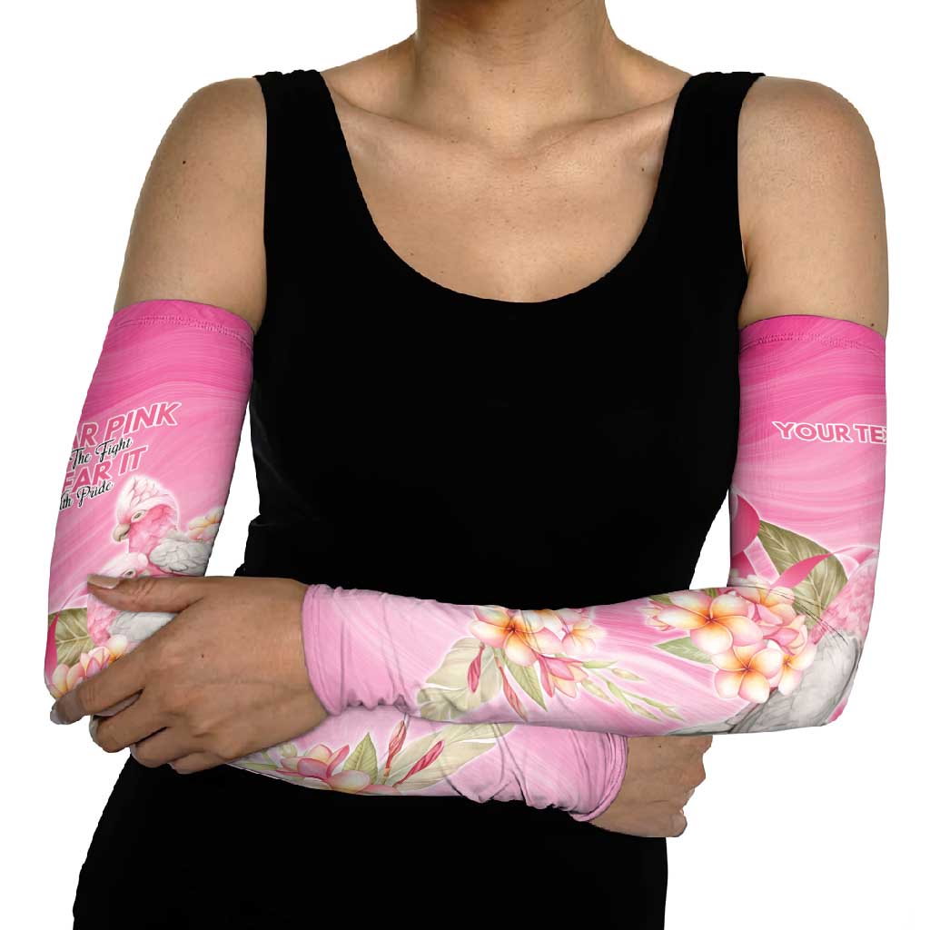 Personalised I Wear Pink For The Fight Arm Sleeves Australian Breast Cancer Spirit - Aussie Hoodie
