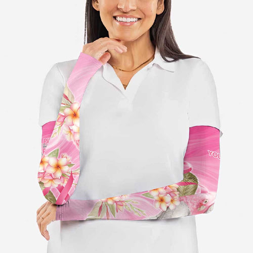 Personalised I Wear Pink For The Fight Arm Sleeves Australian Breast Cancer Spirit - Aussie Hoodie