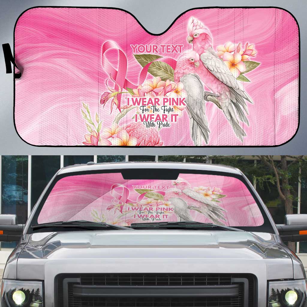 Personalised I Wear Pink For The Fight Auto Sun Shade Australian Breast Cancer Spirit - Aussie Hoodie