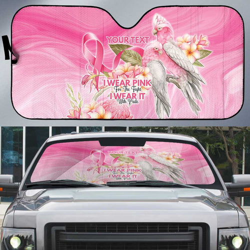 Personalised I Wear Pink For The Fight Auto Sun Shade Australian Breast Cancer Spirit - Aussie Hoodie