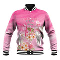Personalised I Wear Pink For The Fight Baseball Jacket Australian Breast Cancer Spirit - Aussie Hoodie