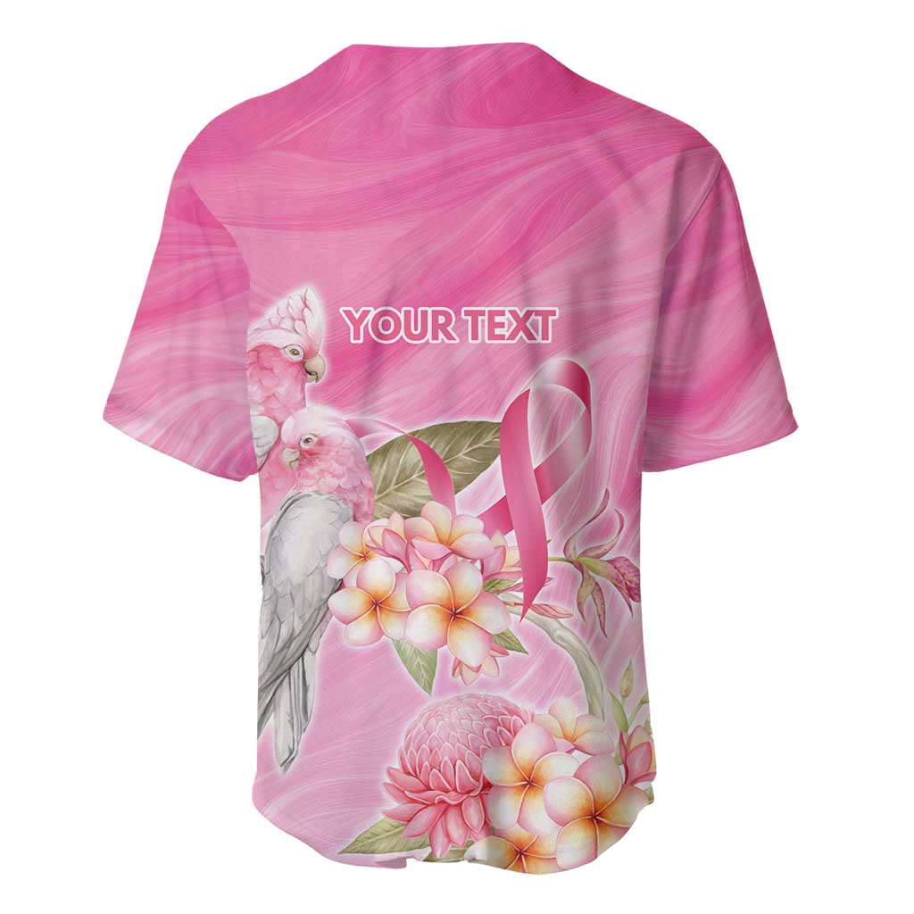 Personalised I Wear Pink For The Fight Baseball Jersey Australian Breast Cancer Spirit - Aussie Hoodie