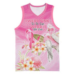 Personalised I Wear Pink For The Fight Basketball Jersey Australian Breast Cancer Spirit - Aussie Hoodie