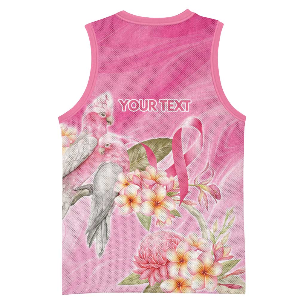 Personalised I Wear Pink For The Fight Basketball Jersey Australian Breast Cancer Spirit - Aussie Hoodie