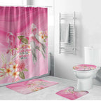 Personalised I Wear Pink For The Fight Bathroom Set Australian Breast Cancer Spirit - Aussie Hoodie