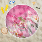 Personalised I Wear Pink For The Fight Beach Blanket Australian Breast Cancer Spirit - Aussie Hoodie