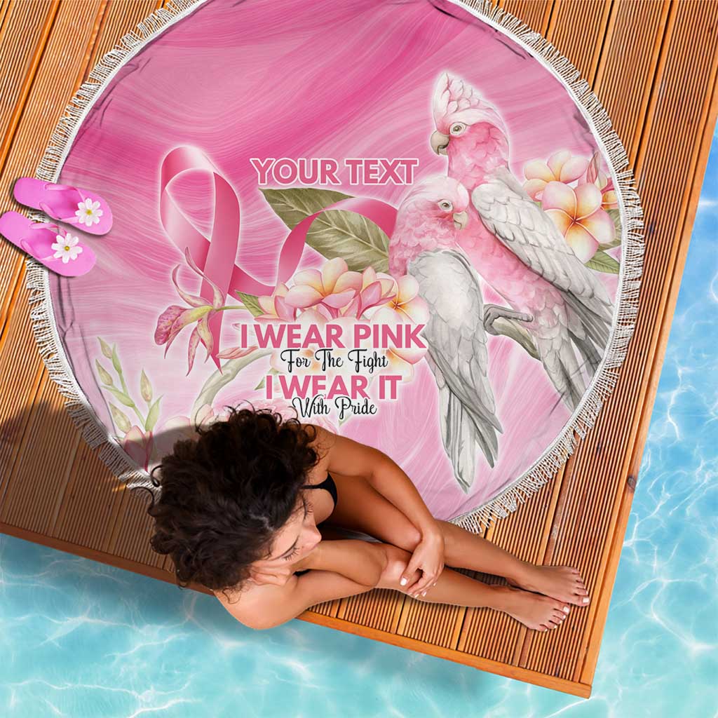 Personalised I Wear Pink For The Fight Beach Blanket Australian Breast Cancer Spirit - Aussie Hoodie