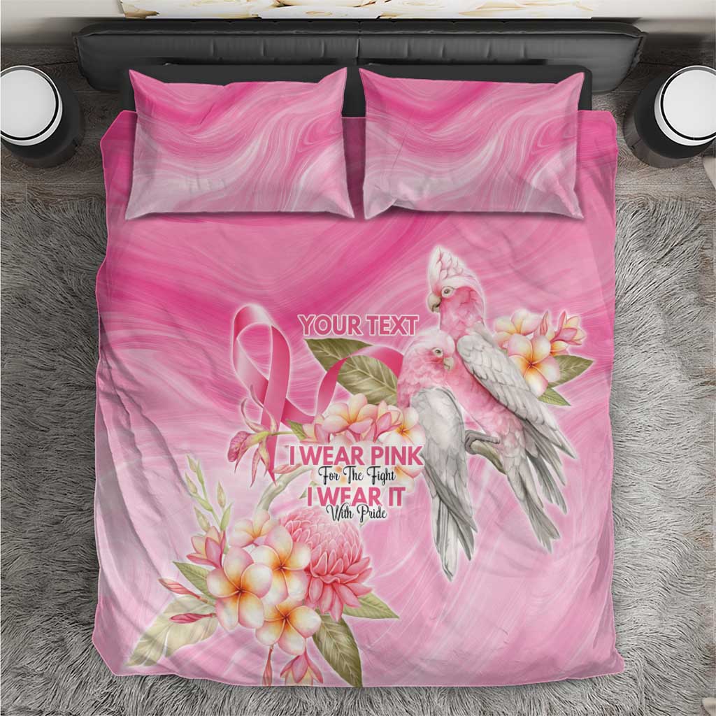 Personalised I Wear Pink For The Fight Bedding Set Australian Breast Cancer Spirit - Aussie Hoodie