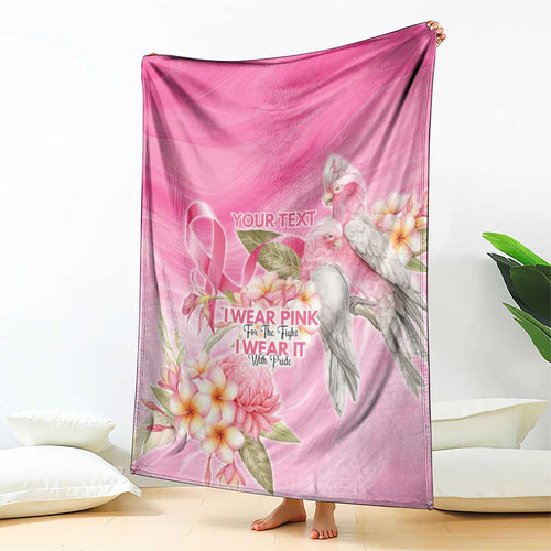 Personalised I Wear Pink For The Fight Blanket Australian Breast Cancer Spirit - Aussie Hoodie