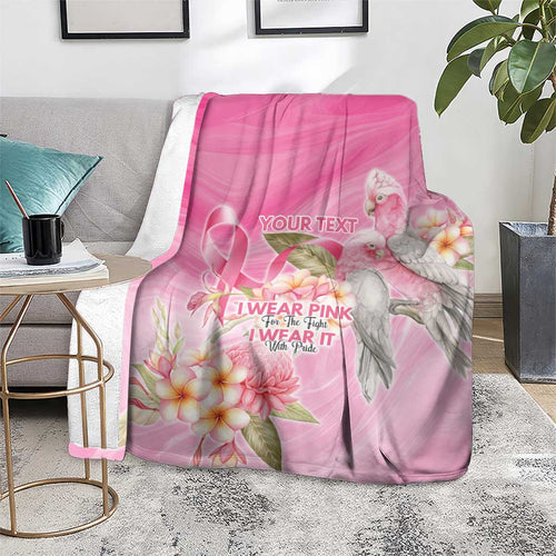 Personalised I Wear Pink For The Fight Blanket Australian Breast Cancer Spirit - Aussie Hoodie