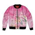 Personalised I Wear Pink For The Fight Bomber Jacket Australian Breast Cancer Spirit - Aussie Hoodie
