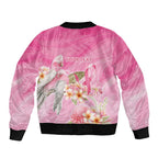 Personalised I Wear Pink For The Fight Bomber Jacket Australian Breast Cancer Spirit - Aussie Hoodie