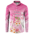 Personalised I Wear Pink For The Fight Button Sweatshirt Australian Breast Cancer Spirit - Aussie Hoodie