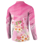 Personalised I Wear Pink For The Fight Button Sweatshirt Australian Breast Cancer Spirit - Aussie Hoodie