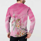 Personalised I Wear Pink For The Fight Button Sweatshirt Australian Breast Cancer Spirit - Aussie Hoodie